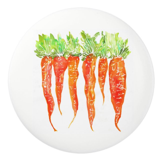 Färgfyllda vattenfärgsmorötter Dörrknopp Knopp (Framsidan)