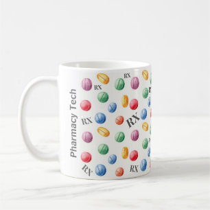 Färgfyllda vattenfärgspiller RX Symbol Pharmacy Mu Kaffemugg