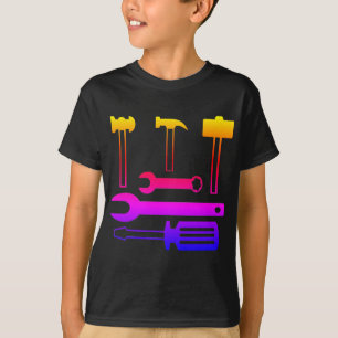 Färgfyllda Verktyg Boys av Handyman T Shirt