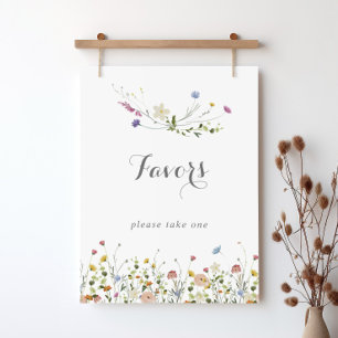 Färgfyllda Vilder Blommor Calligraphy-favoriter Poster