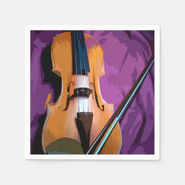 Färgfyllda vintagar av blöjor - Viola Pappersservett (Framsidan)