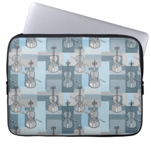 Färgfyllda violinblock laptop fodral