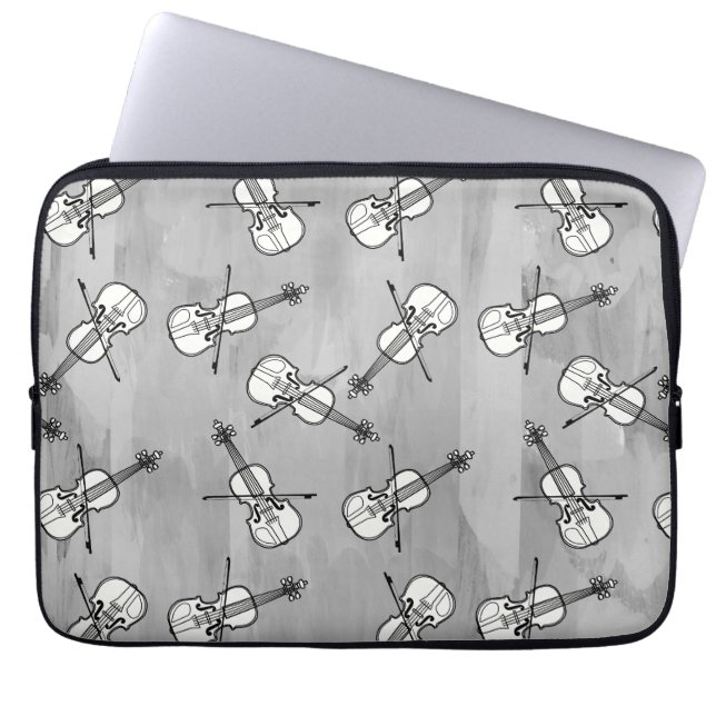 Färgfyllda violinblock laptop fodral (Framsidan)