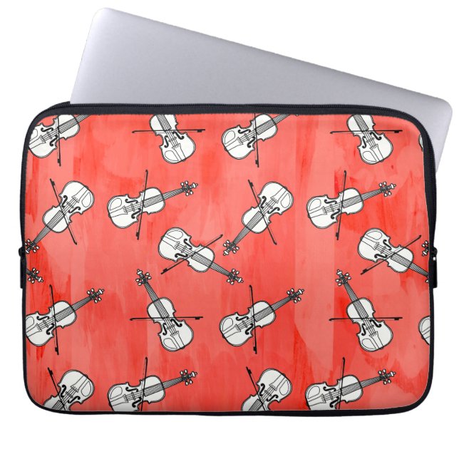 Färgfyllda violinblock laptop fodral (Framsidan)