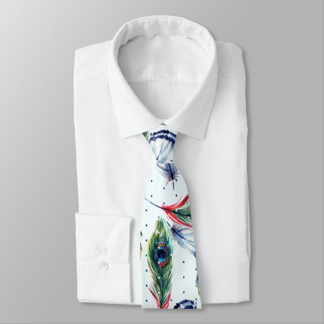 Färgfyllnad i Boho Feathers & Polka-Dots Mönster Slips (Bunden)