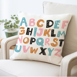 Färgfyllnad med Alphabet Pillow, ABC Pillow Kudde