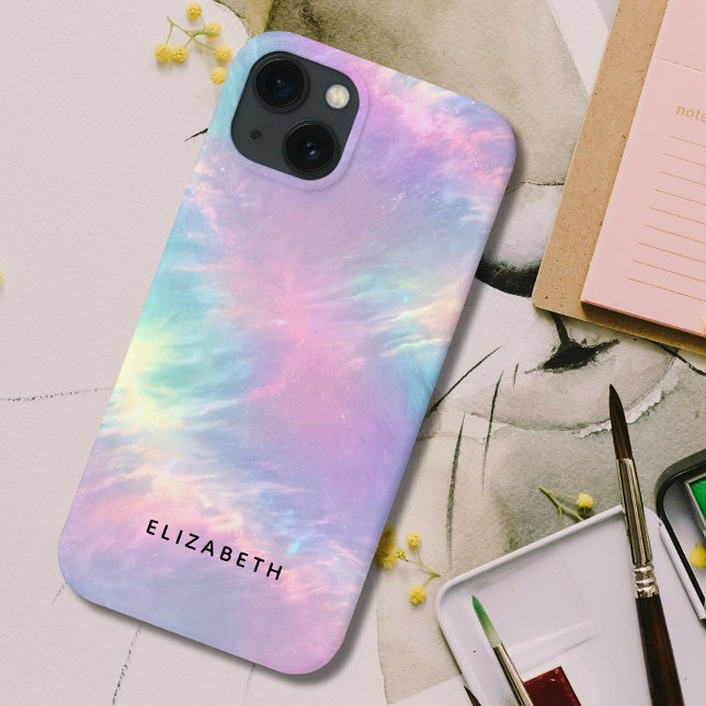 Färgfyllnad vattenfärg Faux holografisk opal sten (Skapare uppladdad)