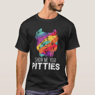 Färgfyllning av Pitbull Rolig hund Älskare Pittie T Shirt