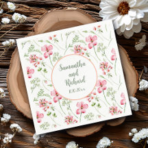 Färgfyllning av vattenfärg Wildblommor Bröllop