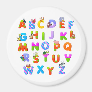 Färgfyllt Alfabetiskt Brev magnet