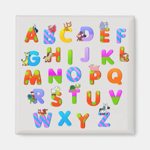 Färgfyllt alfabetiskt Brev Magnet