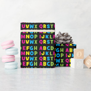 Färgfyllt Alphabet Kindergarten Preschool Alphabet Presentpapper