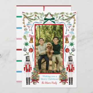 Färgfyllt årfärgsdekorkort för jul julkort