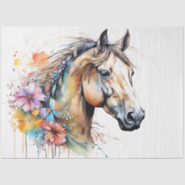 Färgfyllt Bläck Blot Horse Tissue Paper