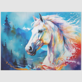 Färgfyllt Bläck Blot Horse Tissue Paper