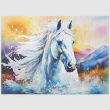 Färgfyllt Bläck Blot Horse Tissue Paper