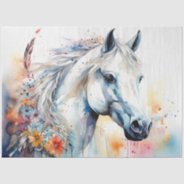 Färgfyllt Bläck Blot Horse Tissue Paper