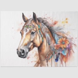 Färgfyllt Bläck Blot Horse Tissue Paper