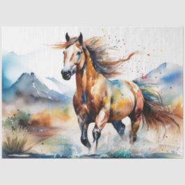 Färgfyllt Bläck Blot Horse Tissue Paper