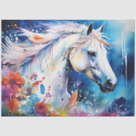 Färgfyllt Bläck Blot Horse Tissue Paper