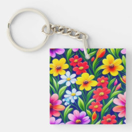 Färgfyllt blommönster