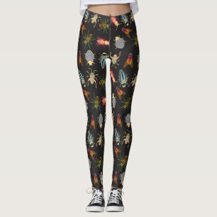 Färgfyllt Blommönster Leggings