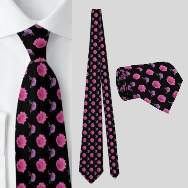 Färgfyllt Blommönster Slips (Skapare uppladdad)