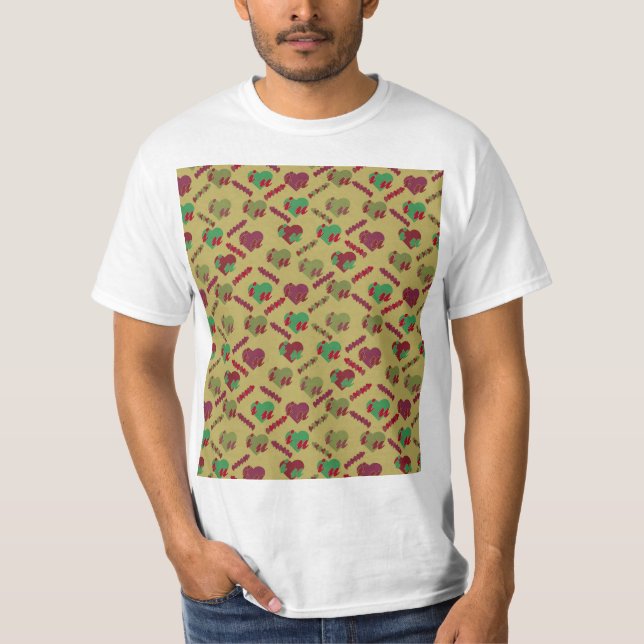 Färgfyllt Blommönster T Shirt (Framsida)