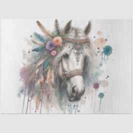 Färgfyllt Boho Horse-papper
