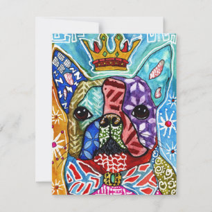 Färgfyllt Boston Terrier-pop Art-anteckningskort Tack Kort