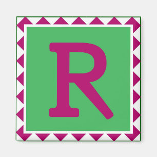 Färgfyllt Brev 'R' - Magnet