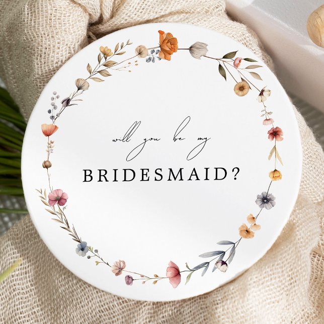 Färgfyllt Bröllop Bridesmaid-Frieri-kort för Blomm Inbjudningar (Skapare uppladdad)