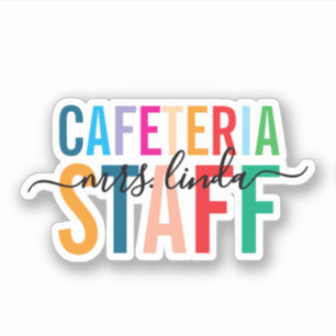Färgfyllt Cafeteria Personlig-skript Namn Klistermärken