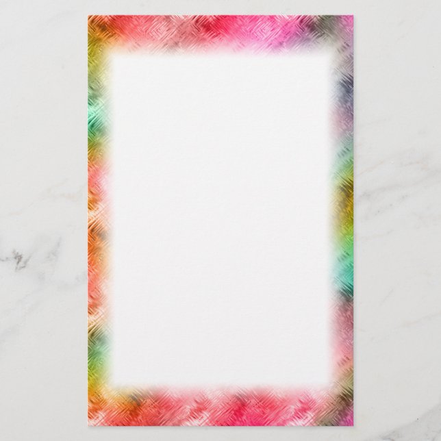 Färgfyllt Crystal Glass Mönster Brevpapper (Framsida)
