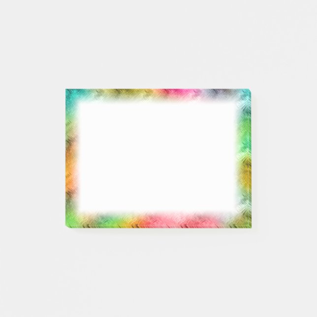 Färgfyllt Crystal Glass Mönster Post-it Block (Framsida)