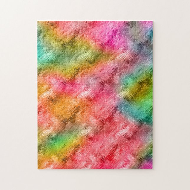 Färgfyllt Crystal Glass Mönster Pussel (Vertikal)