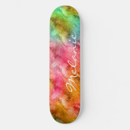 Färgfyllt Crystal Glass Mönster Skateboard Bräda 19,5 Cm