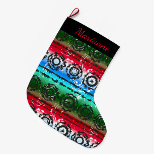 Färgfyllt däck - batik - stor julklapp julstrumpa
