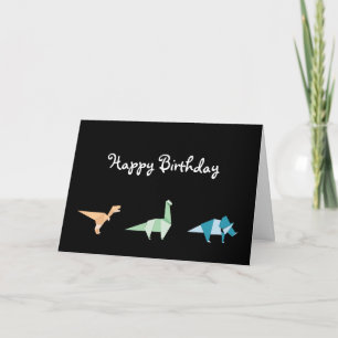 Färgfyllt dinosaur Kids Grattis på födelsedagen-ko Kort