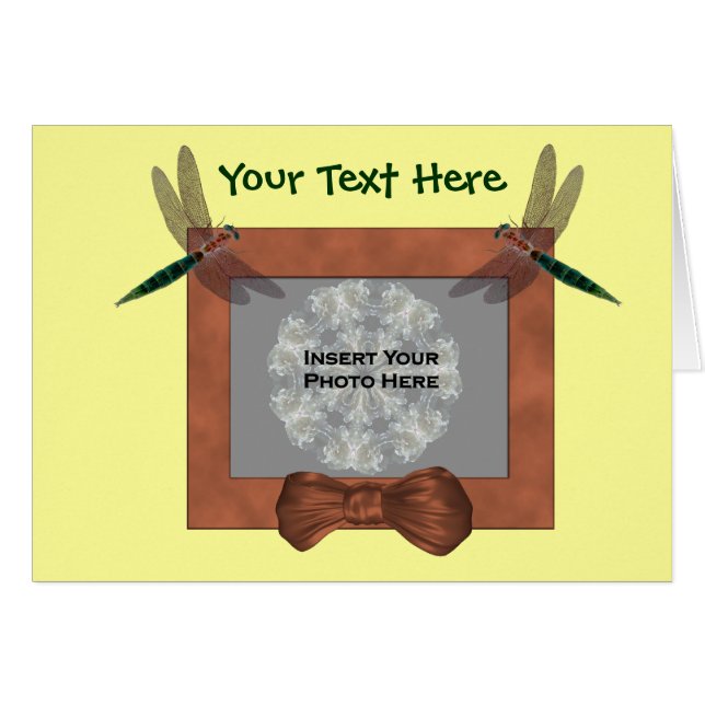 Färgfyllt Dragonflies-fotokort Hälsningskort (Framsidan Horizontal)