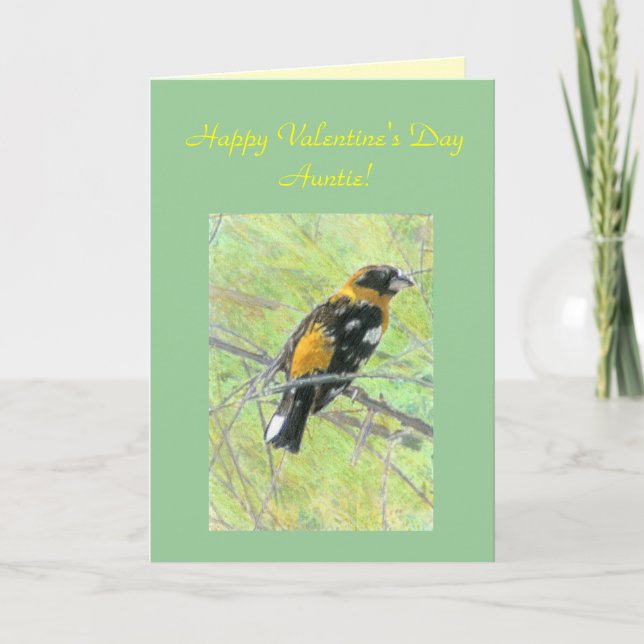 Färgfyllt FågelValentine för Moster-mallkort Helgkort (Framsida)