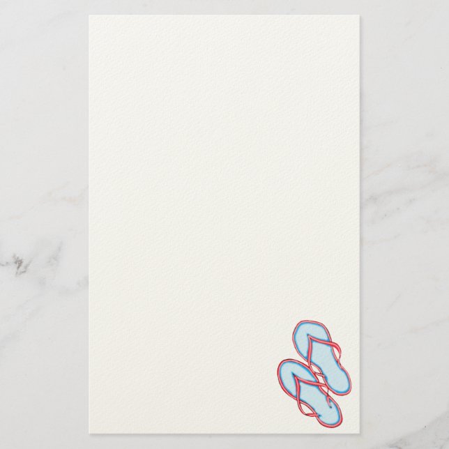 Färgfyllt Flinflip flops 3-lager Brevpapper (Framsida)