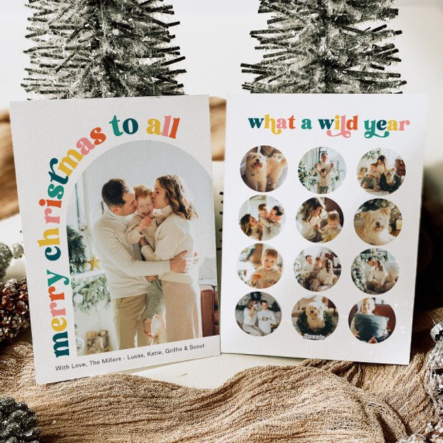 Färgfyllt fotopatkort för God jul Julkort (Skapare uppladdad)