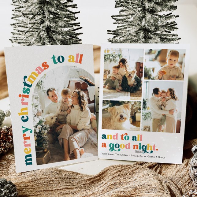 Färgfyllt fotopatkort för God jul Julkort (Skapare uppladdad)
