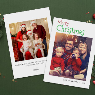 Färgfyllt fotoport i fet jul-familjen - Helgdag Julkort