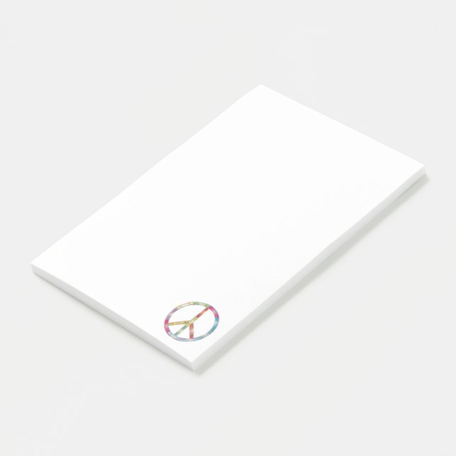 Färgfyllt Fredstecken Post-it Block (Vinklad)