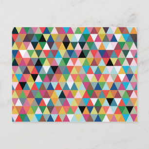 Färgfyllt Geometriskt Kaleidoscope Mönster-vykort Vykort
