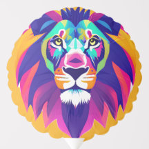Färgfyllt geometriskt Lejont huvud