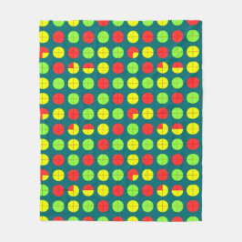 Färgfyllt geometriskt Mönster med Grönt, rött Fleecefilt