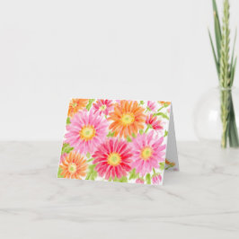 Färgfyllt Gerbera tomt vilket visitionsmappkort so Kort